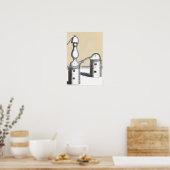 Athanor Alchemy Furnace und Alembic Flask Poster (Küche)