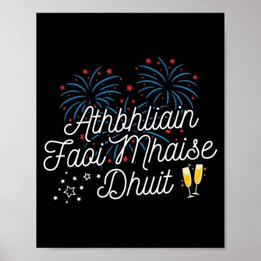 Athbhliain Faoi Mhaise Dhuit Irish New Years  Poster (Vorne)