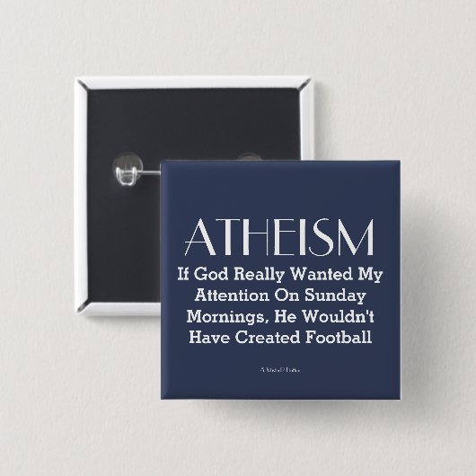 ATHEISM - Ein MisterP-Button Button (Vorne & Hinten)