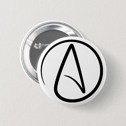 Atheism Symbol - Atheist Sign Button (Vorne & Hinten)