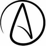 Atheism Symbol - Atheist Sign Freistehende Fotoskulptur<br><div class="desc">Black Atheism symbolisiert. Great gift for atheist,  gift for philosopher,  gift for scientist and a cool atheism gift idea.</div>