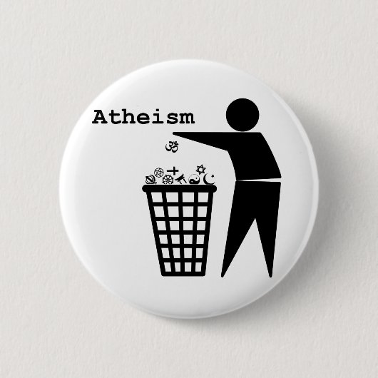 Atheismus Button (Vorderseite)