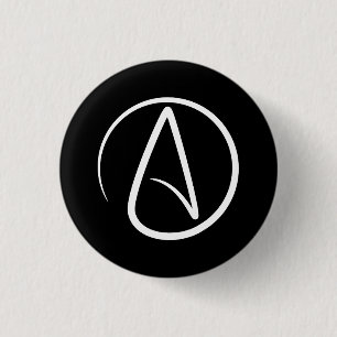 Atheismus-Piktogramm-Knopf Button