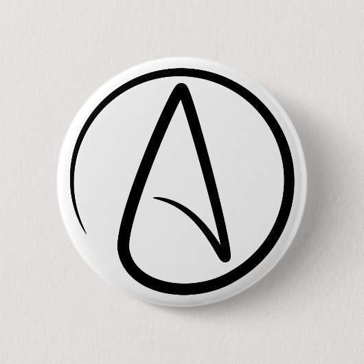 Atheismus-Symbol - Atheistisches Zeichen Button (Vorderseite)