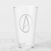 Atheismus-Symbol - Atheistisches Zeichen Glas (Rückseite)