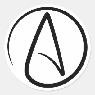 Atheismus-Symbol - Atheistisches Zeichen Runder Aufkleber