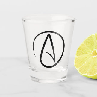 Atheismus-Symbol - Atheistisches Zeichen Schnapsglas