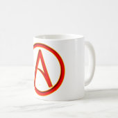 Atheismus-Symbol Kaffeetasse (VorderseiteRechts)