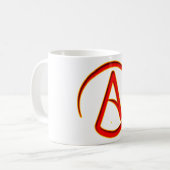 Atheismus-Symbol Kaffeetasse (Vorderseite Links)