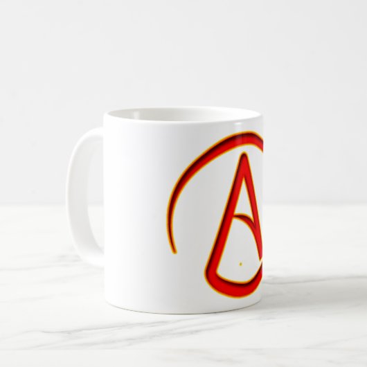 Atheismus-Symbol Kaffeetasse (Vorderseite Links)