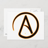 Atheismus-Symbol Postkarte (Vorne/Hinten)