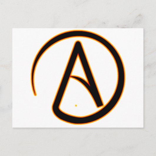 Atheismus-Symbol Postkarte (Vorderseite)