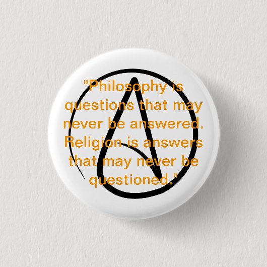 Atheismuszitatknopf Button (Vorderseite)