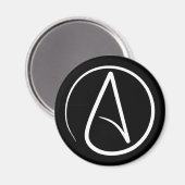 Atheissymbol Magnet (Vorderseite/Rückseite)