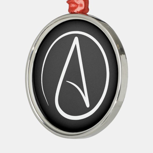 Atheissymbol Ornament Aus Metall (Links)