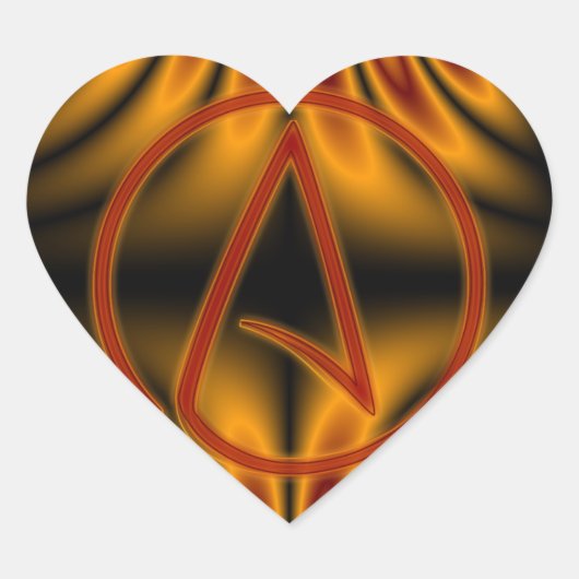 Atheist A Herz-Aufkleber (Vorderseite)