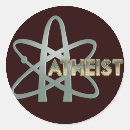 Atheist (amerikanisches Atheistensymbol) Stickers (Vorderseite)