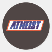 Atheist Atheism Parody Runder Aufkleber (Vorderseite)