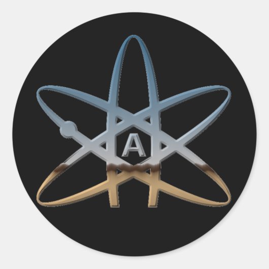 Atheist "Atom Stickers" Runder Aufkleber (Vorderseite)