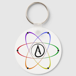 Atheist Atom Symbol Rainbow Black Schlüsselanhänger