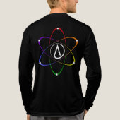 Atheist Atom Symbol Rainbow White Tri-Blend Shirt (Rückseite)