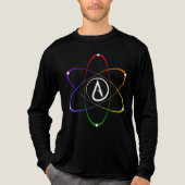 Atheist Atom Symbol Rainbow White Tri-Blend Shirt (Vorderseite)