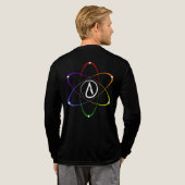 Atheist Atom Symbol Rainbow White Tri-Blend Shirt (Voller Rücken)