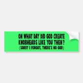 Atheist Autoaufkleber (Vorne)