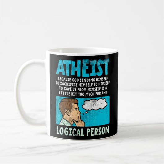 Atheist Beursache God Sending Himself Kaffeetasse (Links)