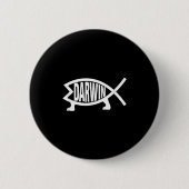 Atheist Charles Darwin Evolutionstheorie Fisch Button (Vorderseite)