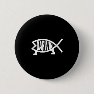 Atheist Charles Darwin Evolutionstheorie Fisch  Button