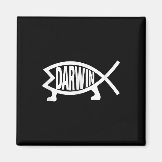 Atheist Charles Darwin Evolutionstheorie Fisch  Magnet (Vorne)