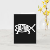Atheist Charles Darwin Theorie der Evolution Fisch Karte (Gelbe Blume)