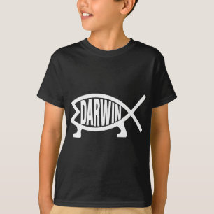Atheist Charles Darwin Theory of Evolution Fish T-Shirt