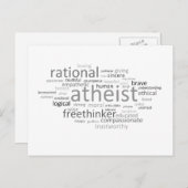 Atheist Cloud Postkarte (Vorne/Hinten)
