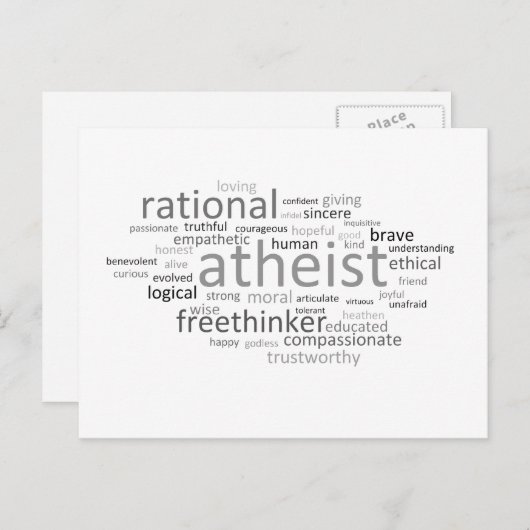 Atheist Cloud Postkarte (Vorne/Hinten)