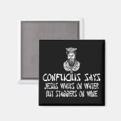 Atheist Confucius Magnet (Vorderseite/Rückseite)