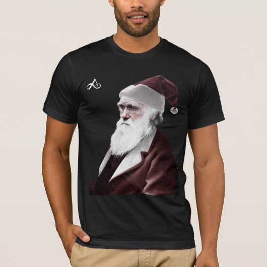 Atheist - Darwin-Weihnachten als Weihnachtsmann T-Shirt (Vorderseite)