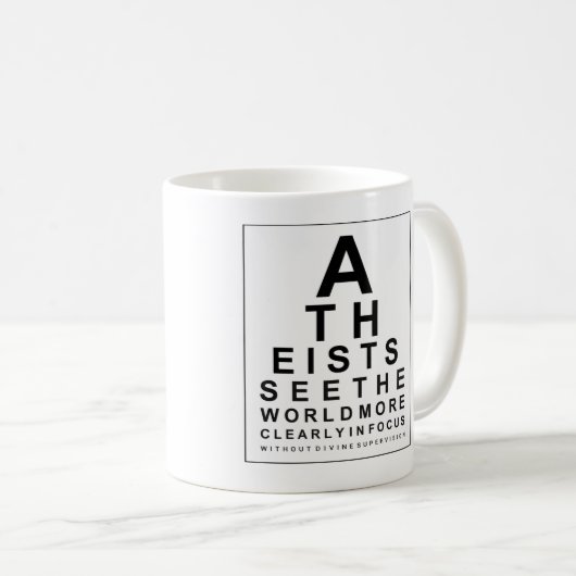 Atheist Eye Test Kaffeetasse (VorderseiteRechts)