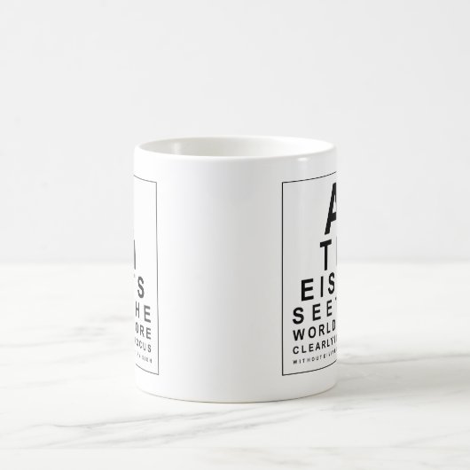 Atheist Eye Test Kaffeetasse (Mittel)
