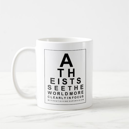 Atheist Eye Test Kaffeetasse (Links)