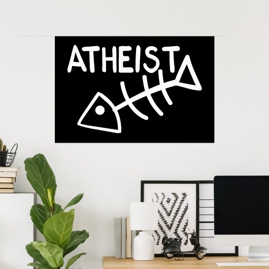 Atheist Fish Poster (Heimbüro)