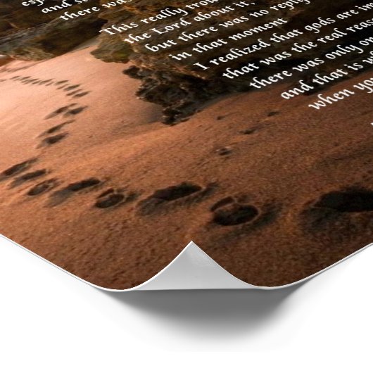 Atheist Footprints Poster (Ecke)