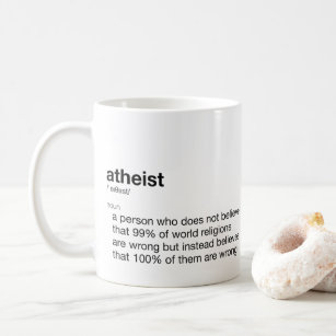 Atheist Funny Definition für Atheist Tag Kaffeetasse