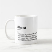 Atheist Funny Definition für Atheist Tag Kaffeetasse (Links)