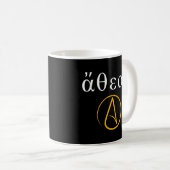 Atheist griechischer Alphabet-Antireligiös-Atheism Kaffeetasse (VorderseiteRechts)