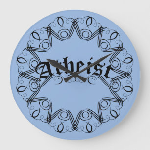 Atheist Große Wanduhr