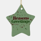 Atheist Gründe Grüße Keramikornament (Rechts)