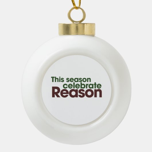 Atheist Holiday Keramik Kugel-Ornament (Vorderseite)