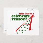 Atheist Holiday Saison Feiertagspostkarte (Vorne/Hinten)